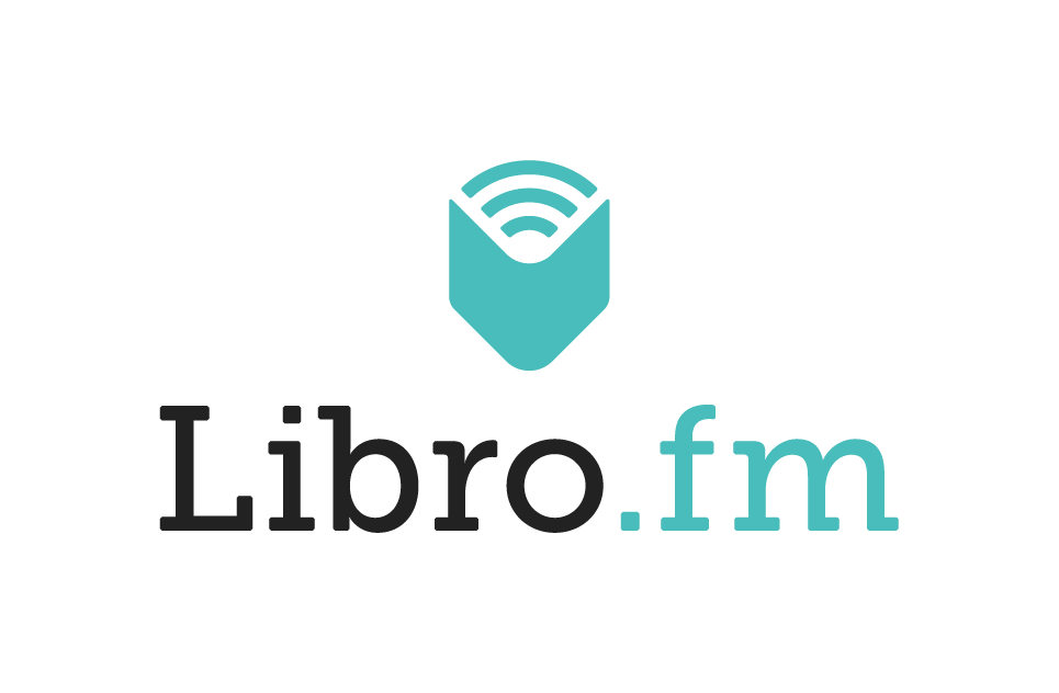 A blue book icon with the text libro.fm underneath